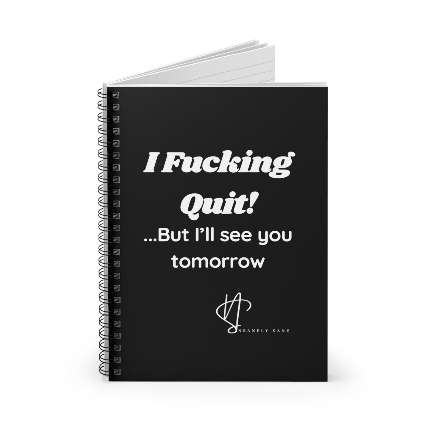 Notebook- I Quit! (Black Cover)