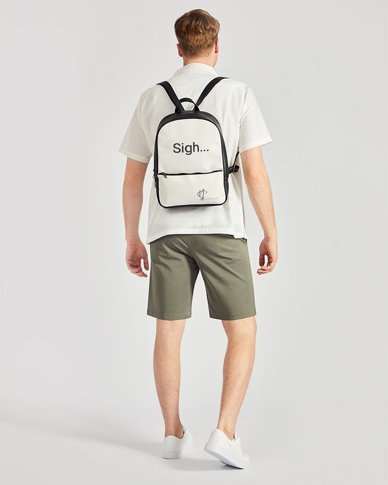 Small Faux Leather Nurse Backpack – "Sigh"