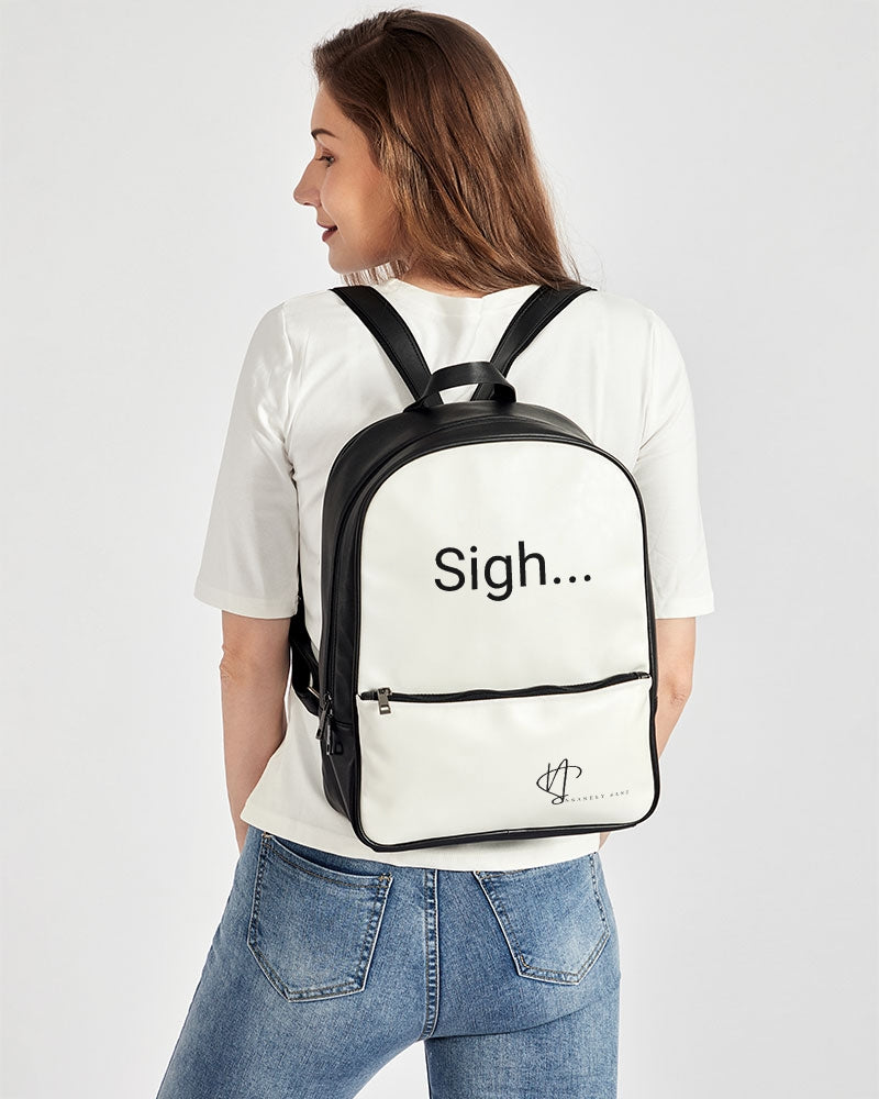 Small Faux Leather Nurse Backpack – "Sigh"