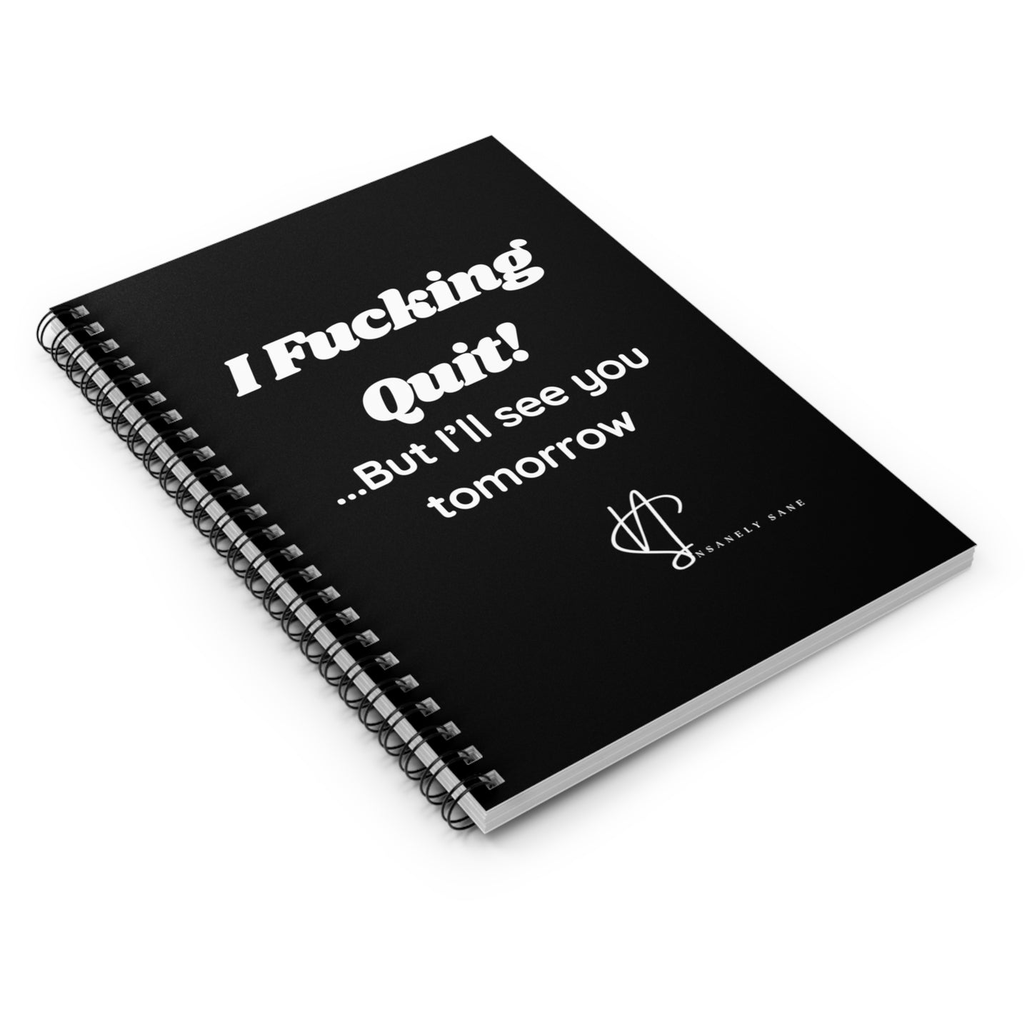 Notebook- I Quit! (Black Cover)