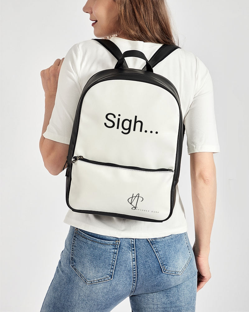 Small Faux Leather Nurse Backpack – "Sigh"
