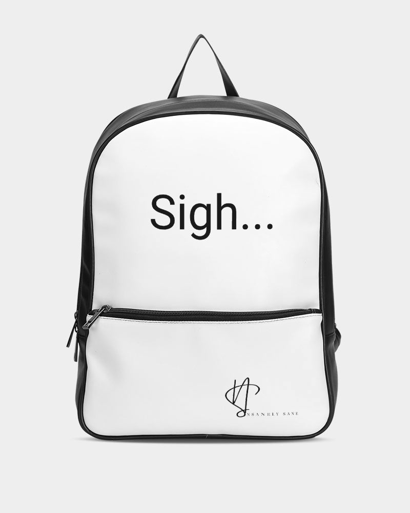 Small Faux Leather Nurse Backpack – "Sigh"