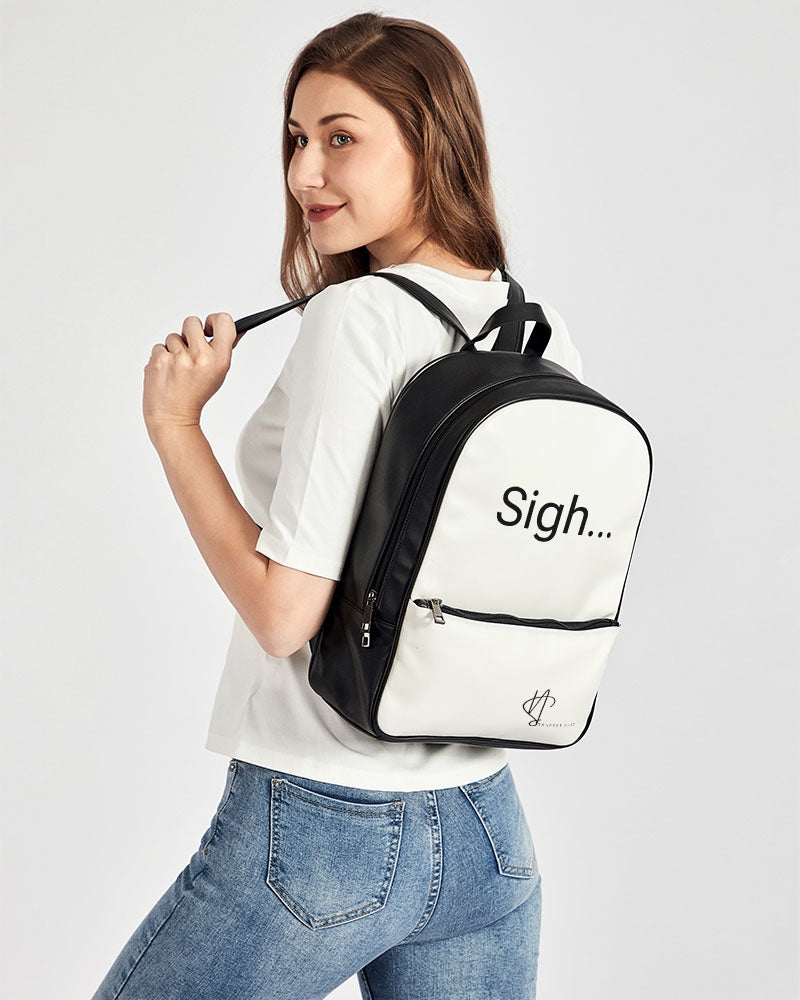 Small Faux Leather Nurse Backpack – "Sigh"