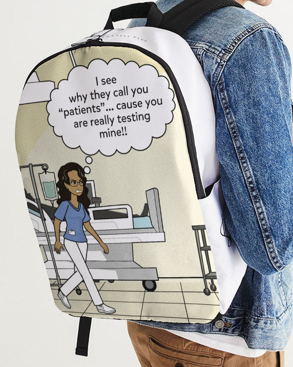 Patients testing Patience Large Backpack – NSanely Sane