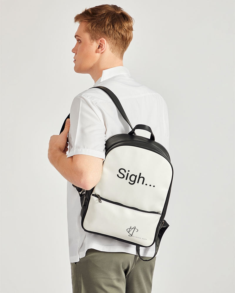 Small Faux Leather Nurse Backpack – "Sigh"