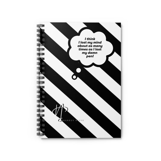 Notebook- Lost mind- striped cover